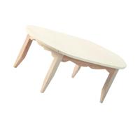 Gatuida 12 Scale Wooden Mini Tea Table Model, Small Dollhouse End Table Furniture Accessory for Dollhouse Decor and Miniature Living Room Setup