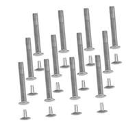Gatuida 12 Sets Folding Hand Fan Repair Kit Metal Shaft Rivets with Nail and Nut Fasteners for DIY Handmade Folding Paper and Dance Fans Replacement Accessories to Enhance Stability