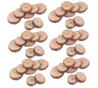 Gatuida 120Pcs Round Wooden Discs Thick Solid Wood Slices for DIY Crafts Painting Wedding Home Decorations Rustic Natural Wood Circles