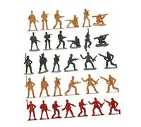 Gatuida 120pcs Scale Military Figures with Various Poses Safe Smooth Edges Educational Playset for Boys Enhancing Creativity and Strategy Skills