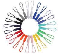 Gatuida 120pcs TPU Zipper Pull Extension Cords Durable Replacement Zipper Pullers for Luggage Backpack Jackets Easy Installation No Tools Needed