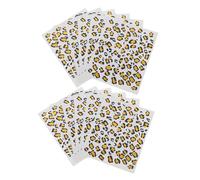 Gatuida 12pc Leopard Print Hydro Dip Wrap Temporary Face Tattoos Glitter Fake Tattoo Stickers Body Art Decals for Women Party Favors Beach Days Casual Style Animal Print