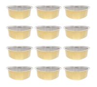Gatuida 12Pcs 30G Heart-Shaped Aluminum Foil Waxing Bowls, Heat-Resistant Melting Wax Containers for Hair Removal and DIY Candle Making, Small Wax Warmer Bowls for Beauty Personal Care
