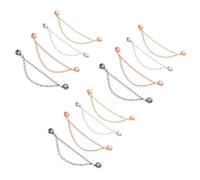 Gatuida 12pcs Adjustable Magnetic Shirt Clips for Clothes No-sew Hem Buckles for Pants and Shirts Strong Magnetic Fixation for Cuff and Waist Adjustment Multi-color Gold Silver Rose Gold