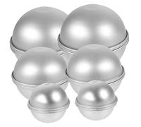 Gatuida 12Pcs Alloy Half Round Ball Bath Mold DIY Crafting Semicircle Cake Baking Mold Durable Half Sphere Moulds for Homemade Bath Bombs and Crafts