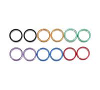 Gatuida 12Pcs Aluminum Poultry Leg Rings Identification Bands for Pigeons Chickens Birds with Easy Marking and Safe Lightweight Design for Breeding and Farm Management