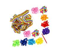 Gatuida 12PCS Artistic Gymnastics Ribbons with Fiberglass Twirling Rods Non-slip Handles for Dance Training Rhythmic Gymnastics Ballet Streamers Party Favors Random Color