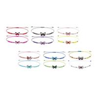 Gatuida 12Pcs Butterfly Charm Drawstring Set Woven Beaded Jewelry for Celebrating Friendships and Special Occasions