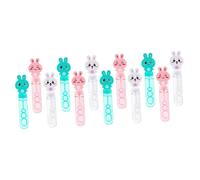 Gatuida 12pcs Cartoon Bunny Bubble Wands for Safe for Birthday Parties Beach Vacations and Parent Interaction Smooth Polished Surface and Comfortable Grip
