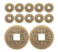 Gatuida 12pcs Chinese Fortune Coins: Feng Shui I-Ching Good Luck Coins - Traditional Chinese Good Lucky Charms For Wealth And Success