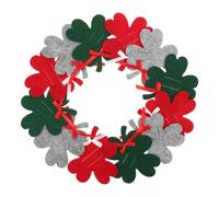 Gatuida 12pcs Christmas Four Leaf Clover Felt Wallets Money Holder in Red Green Gray Compact Cash and Card Organizers for Birthday Party DIY Presents and Exchange