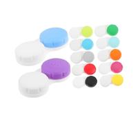 Gatuida 12pcs Contact Case Dual Compartments with Letters Plastic Holder Travel Makeup Organizer Practical Contact- Box for Eye Contacts Care