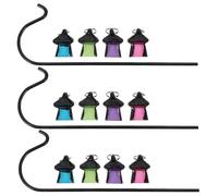 Gatuida 12pcs Dollhouse Post Lamp: Miniature Light With Pole - Glow In The Dark Stake Lamp - Fairy Garden Railway Christmas Scene Lantern Decor