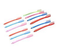 Gatuida 12pcs Extra Firm Toothbrush Set for Adults Hard Bristles, Plastic Handle, Anti-Skid Design, Effective Teeth Cleaning for Daily Use and Travel, Manual Toothbrushes Random Color
