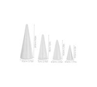 Gatuida 12pcs Foam Cone Tree Tabletop Christmas Tree Craft Cone Floral Foam Craft Polystyrene Shapes Christmas White