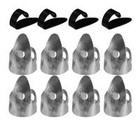 Gatuida 12pcs Guitar Finger Picks Metal Thick Guitar Picks for Acoustic Ukulele Accessories
