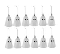 Gatuida 12pcs Halloween Hanging Ghost Ornaments Mini Resin Ghost Decorations for Spooky Atmosphere Easy to Hang Space Saving Design for Tree Wall Decor