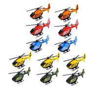 Gatuida 12Pcs Inertial Pullback Helicopter for Mini Press Moving Flying Helicopters Playthings Educational Model for Boys and Interactive Fun Random Color