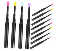 Gatuida 12pcs Lidded Silicone Lip Brush Reusable Lip Gloss Applicators for Women Makeup Tools for Applying Lipstick and Eye Shadows