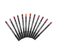 Gatuida 12Pcs Matte Lip Liner Pencil Smooth Wood Makeup Lip Lining Tool for Natural Look Portable Cosmetic Supplies