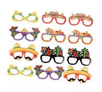 Gatuida 12pcs Mexican Themed Party Eyewear Props Fiesta Glasses for Fun Celebrations for Cinco De Mayo and Carnival Photo Booths Light and Comfortable Design for Adults