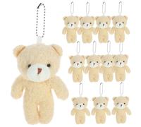 Gatuida 12pcs Mini Plush Bear Pendant Soft Tiny Bear Dolls for DIY Keychain Backpack Charms Adorable Portable Animal Gift for Friends Birthday