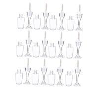 Gatuida 12pcs Mini Wine Glass Lip Gloss Tubes Empty Refillable Lipstick Balm Gloss Sample Bottle for DIY Lip Collection