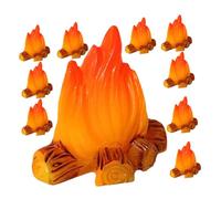 Gatuida 12pcs Miniature Campfire Model Fire Ornament Realistic Fake Flame Landscape Decoration for Dollhouse Garden Party Theme and Christmas Decor