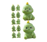 Gatuida 12Pcs Miniature Green Resin Dinosaur Figurines for Micro Dollhouse and Garden Decor Tiny Realistic Dinosaur Models as Vase Fillers and Aquarium Decorations Space Saving Whimsical