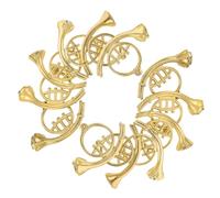 Gatuida 12pcs Miniature Plastic Musical Instruments Gold Alto Saxophone and Trumpet Ornaments for Christmas Tree Decoration DIY Dollhouse Accessories Holiday Decor