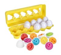 Gatuida 12pcs Number Matching Egg for Early Educational Math Games Colorful Sorting Puzzle Set Preschool Number Learning Activity