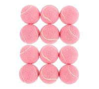 Gatuida 12pcs Pink Tennis Balls for Lightweight High Elasticity Training Practice Indoor Outdoor Suitable for Beginner Players and Fitness Massage