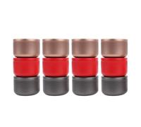 Gatuida 12pcs Portable Storage Canisters Aluminium round Multi-function Tiny Jars with Leakage Prevention and Easy to Carry Design for Kitchen and Household Random Color