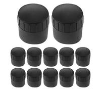 Gatuida 12pcs Rubber Microphone Stand Foot Covers For Tube Dia 25mm - Drum Guitar Leg Protectors Mic Stand Bottom Covers Instrument Holder Accessories