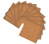 Gatuida 12pcs Square Cork Coasters Self Adhesive Skid Cup Pads Heat Resistant Reusable Drink Coaster for Home Office Table Protection