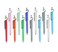 Gatuida 12pcs Touch Screen Gel Pens with 0.5mm Black Ink for Smartphones and Tablets, Multipurpose Signature Pens with Mobile Phone Stand, Suitable for Students and Office Use Random Color