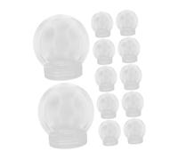 Gatuida 12pcs Transparent DIY Snow Globe Craft Containers with Caps Small Plastic Bulk Candy Jars for Christmas and Winter Decorations Easy to Clean Fillable Snow Globes for DIY Crafts