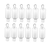 Gatuida 12Pcs Travel Bottles with Hook Refillable Storage Container for Outdoor Use Durable and Leak Resistant Convenient Carabiner Clip for Easy Travel