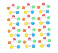 Gatuida 12pcs Wrist Rattle Bells Bracelets Colorful Musical Percussion Instruments for Boys and Clear Jingle Sound Design for School Party and Christmas Activities Random Color