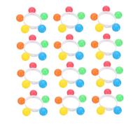 Gatuida 12pcs Wristband Bells Kids Wrist Decor Plastic Jingle Bells Bracelets Stylish Loud Sound Wearable on Ankles Or Wrists for Teaching Activities and Christmas Parties Random Color