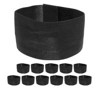 Gatuida 12pcssports mourning armbands: Funeral Honor Guard Straps Bands for Badges Badge Mourning Twill Band Black