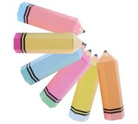 Gatuida 12sets Pencil Shaped Candy Boxes Creative Back to School Treat Holders for Teachers Fun Classroom Party Favor Case with Cards Paperboard Design