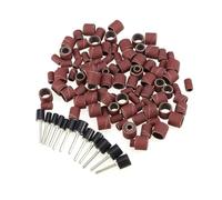 Gatuida 132pcs Nail Drill Sanding Drum Bands Set with Mandrel Sleeves for Acrylic Gel Nail Shaping Polishing Grinding Compatible with Proxxon Rotary Tools for Manicure Pedicure Use