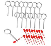 Gatuida 15 Sets Fire Extinguisher Lock Pins Metal Pull Pins Secure Safety Mechanism Fire Extinguisher Parts for Safe Storage and Transport Easy One-hand Operation