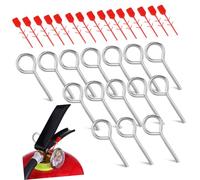 Gatuida 15 Sets Fire Extinguisher Lock Pins with Red Plastic Safety Seals Metal Fire Extinguisher Accessories for Secure Hold and Tamper Prevention for Emergency Use