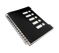 Gatuida 150 Sheets Small Spiral Notebook with PP Dividers Ruled Journal for School Office Use Organized Page Dividers Professional Black Travel Notebook for Study and Business Planning