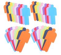 Gatuida 150pcs Double Sided People Shaped Craft Paper for DIY Art Projects Vibrant Sketching and Drawing Paper with Preset Human Cutout Templates Easy to Cut and Fold for Childrens