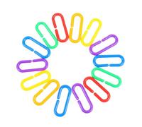 Gatuida 150pcs Plastic C Clip Chain Links Interlocking for Educational Learning Tool Enhances Cognition Dexterity Creativity with Bright Shapes and Colors