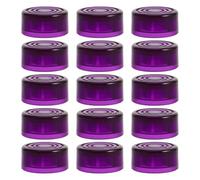 Gatuida 15pcs Abs Guitar Pedal Button Toppers Purple Protection Caps for Effects Pedals Potentiometers with Rapid Attachment Accurate Sound Control for Stage Performances