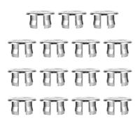 Gatuida 15Pcs Bathroom Sink Overflow Hole Covers ABS Plastic Round Drain Overflow Caps Basin Drain Cover for Washbasin Accessories